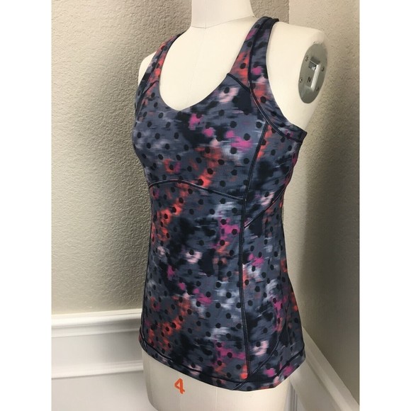 EUC LULULEMON Kanto Catch Me Tank Windy Blooms Regal Plum Size 6 - Picture 5 of 7